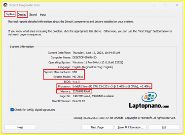 Hướng dẫn cách kiểm tra cấu hình máy tính laptop chi tiết và chính xác