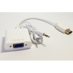 HDMI to VGA (CÓ AUDIO), Chuyển tín hiệu có cổng HDMI laptop máy tính bảng sang VGA cho màn hình Tivi và máy chiếu
