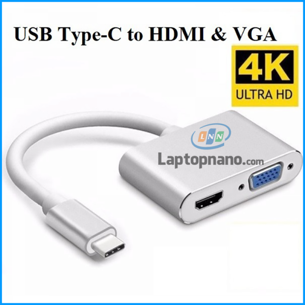 Cáp chuyển Type-C sang HDMI và VGA