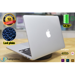 Macbook Pro Retina 13 inch 2015 (MF843) Core i7-5557U (3.1Ghz) / Ram 16G / SSD 256GB / 13.3 inch Retina (2560 x 1600px) / Card tích hợp Intel HD Graphics 6100 / Vỏ nhôm nguyên khối sang trọng, Led phím, Pin 4h30