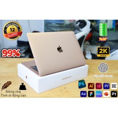 MacBook Air 13 inch Gold Chip M1 8 lỗi-16luồng / Ram 8GB / SSD 256GB / 13.3 inch Retina / 7 nhân GPU / Touch iD, Led phím, Pin 7h30", mới 99%, FullBox