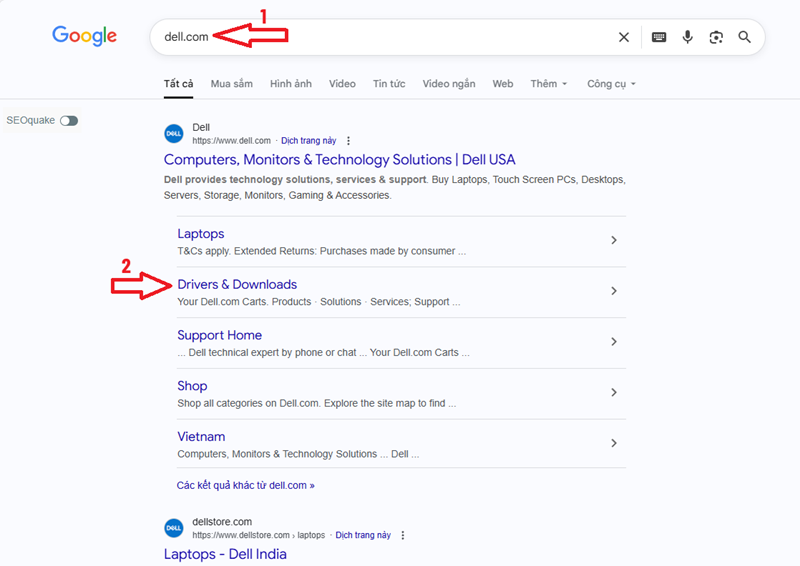 Tải Driver Dell QuickSet từ trang chủ Dell