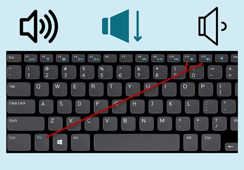 tăng giảm âm lượng trên laptop Dell