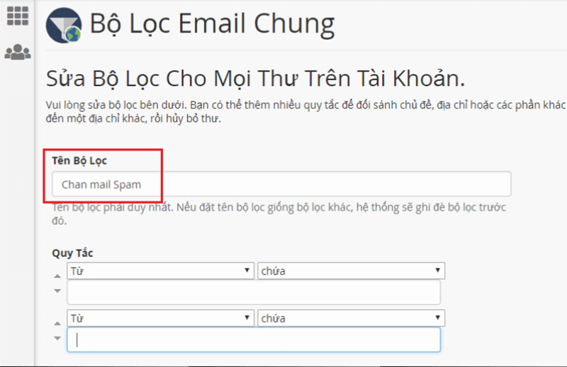 Cách chặn các email rác bằng bộ lọc Filter