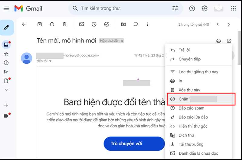 Cách chặn email rác trong Gmail