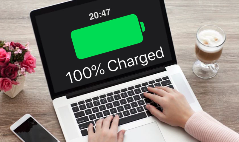 Cắm sạc đầy 100%.