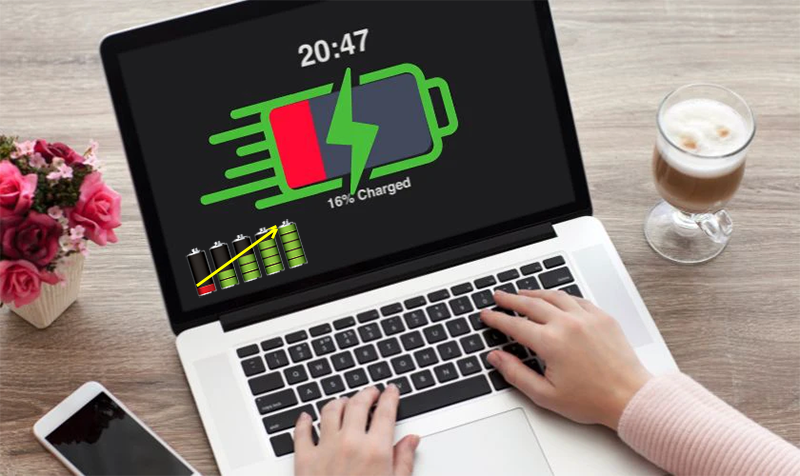 Nghỉ 30 phút và sạc lại 100%