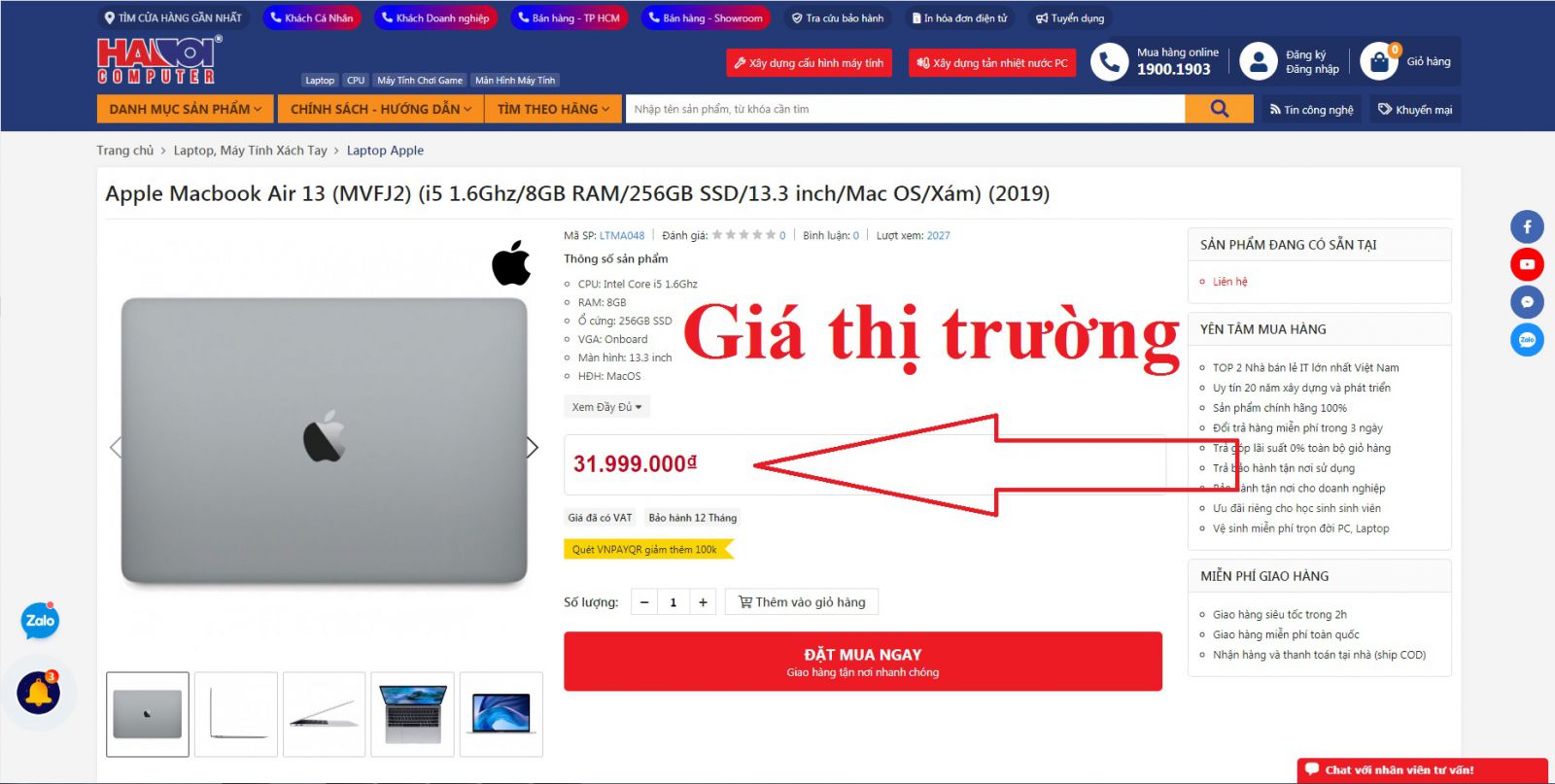 Macbook Air (Retina, 13-inch, 2019, MVFH2)-6