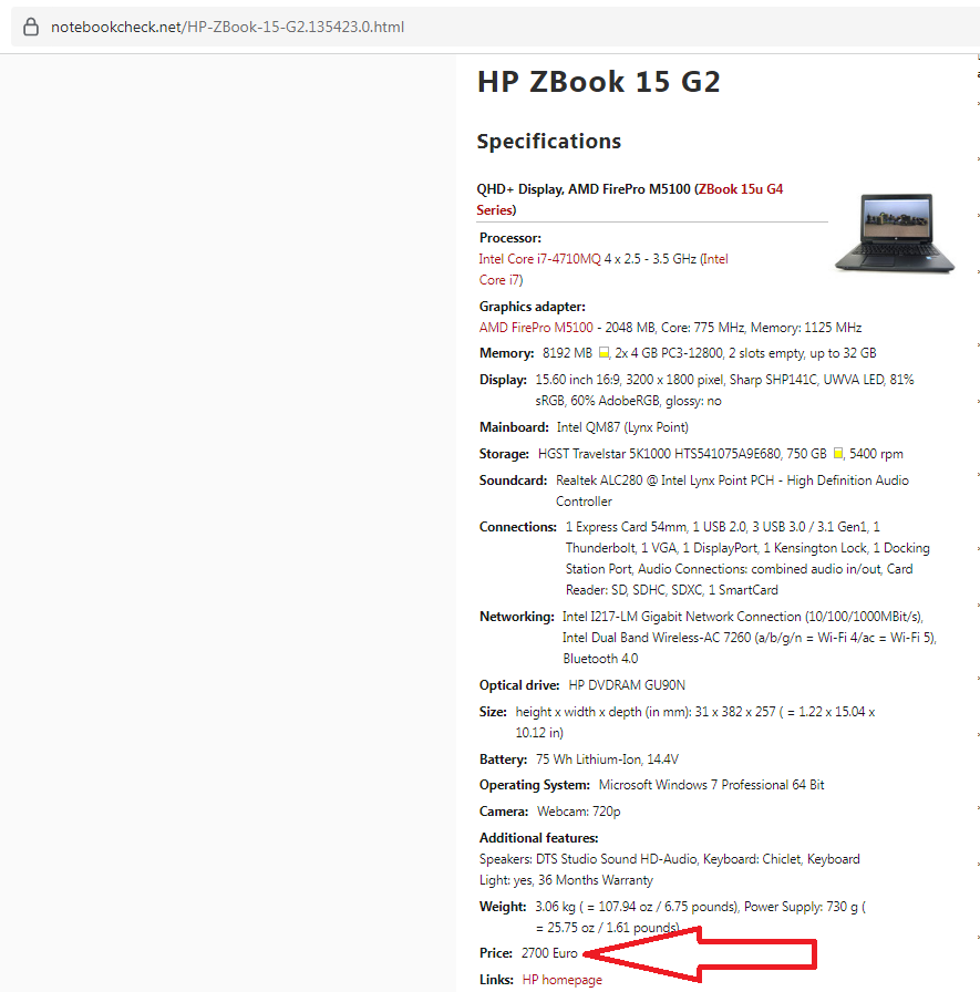 Hp Zbook 15 G2-9
