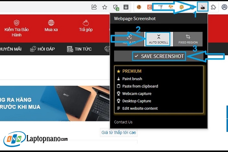 Cách chụp ảnh màn hình toàn bộ trang web trên Coccoc bằng Webpage Screenshot-5