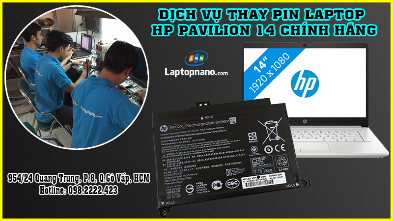 Thay pin laptop HP Pavilion 14