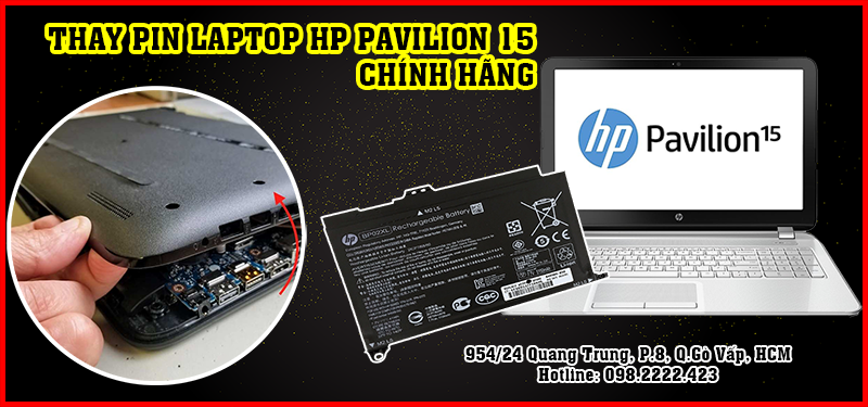 Thay pin laptop HP Pavilion 15