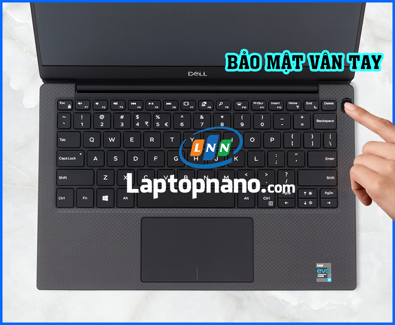 Dell Xps 13 9305 trang bị bảo mật vân tay