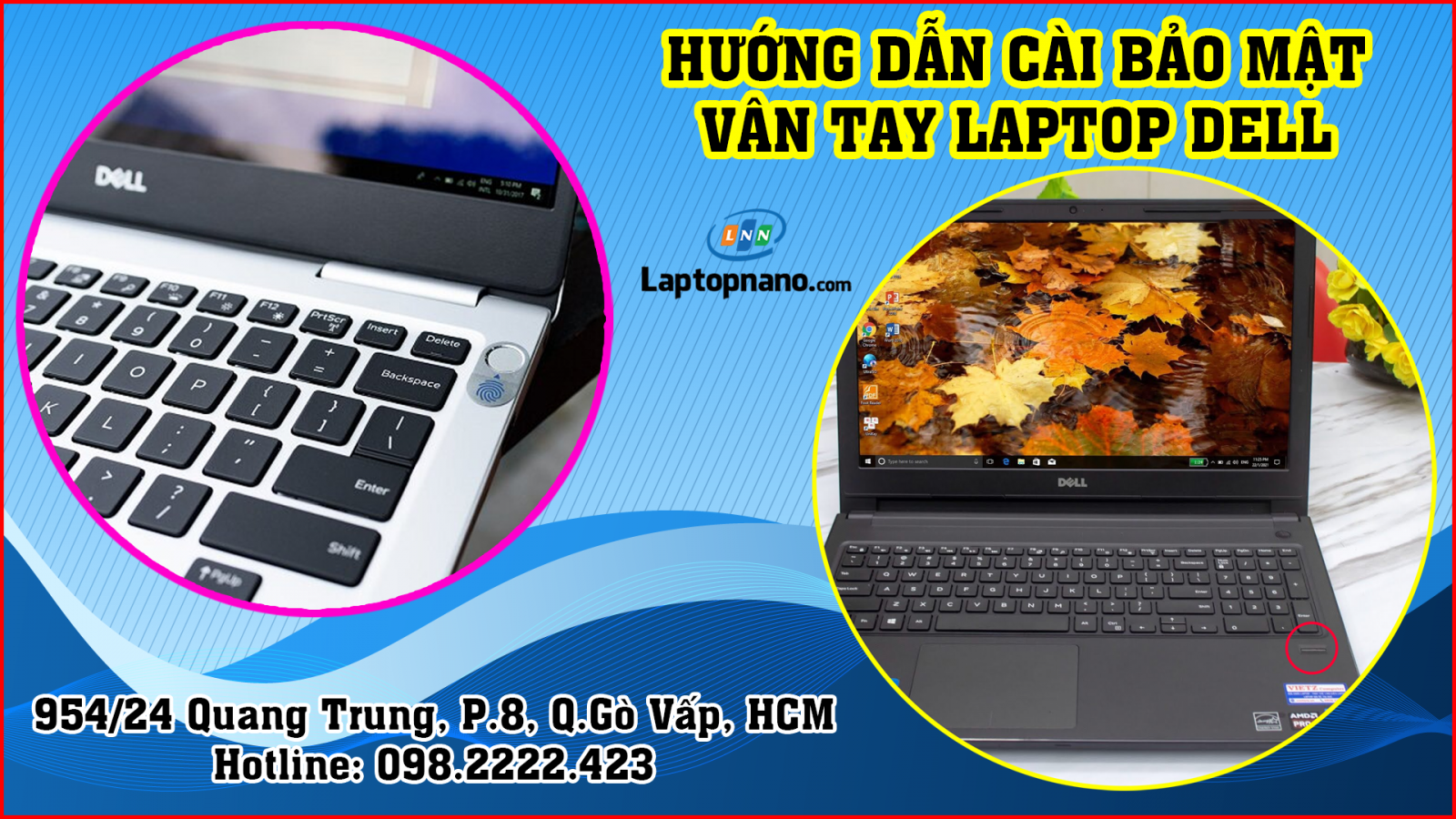 Laptop Dell có cảm biến vân tay