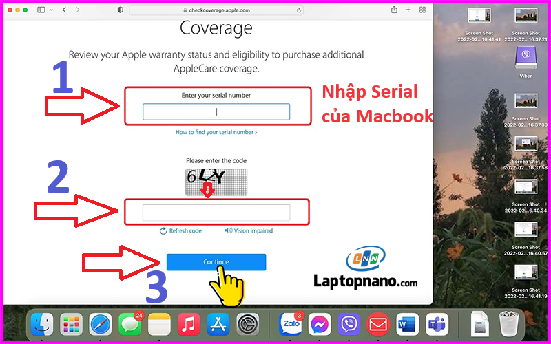 tại tab Service truye cập đến Trang Web Kiểm Tra Bảo Hành của Apple 2