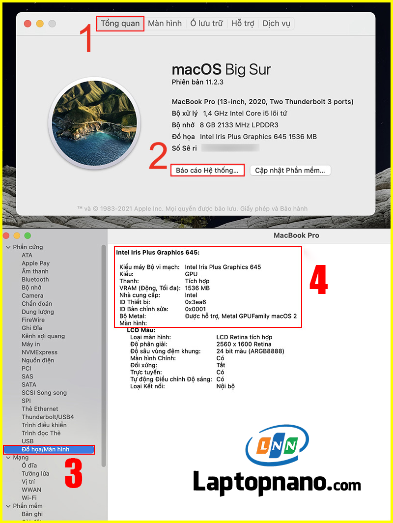 Kiểm tra thông tin GPU iMac cũ