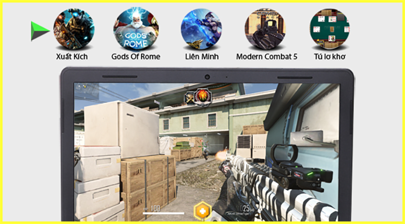 Laptop Dell Inspiron 14-3467 Core i5-7200U có thể chạy được các tựa Game