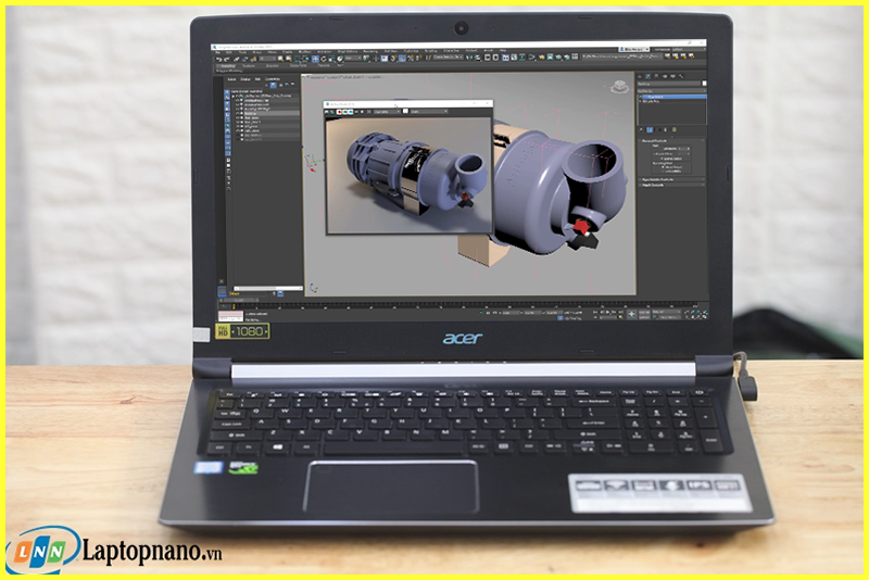 laptop acer aspire 7  Gaming A715 71G 52WP core i5-7300HQ trang bị màn hình Full HD siêu nét