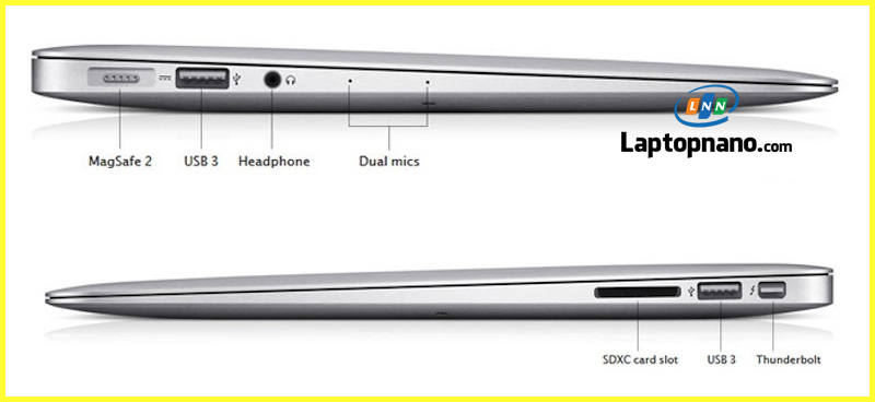 Laptop Apple MacBook Air Core i7 2.2Ghz 13-inch Early 2015 trang bị đầy đủ cổng kết nối cần thiết