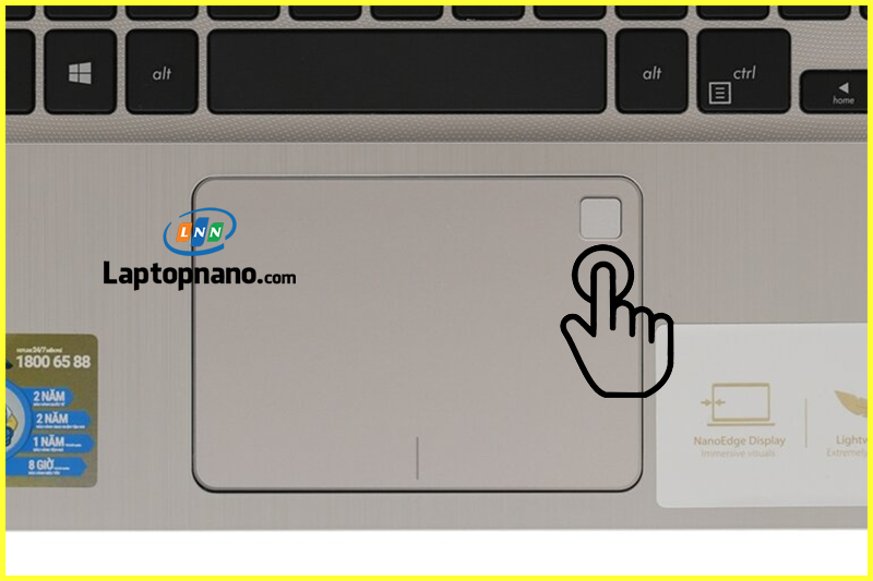 Laptop Asus VivoBook X407UA-BV485T Core i5-8250U trang bị bảo mật vân tay hiện đại