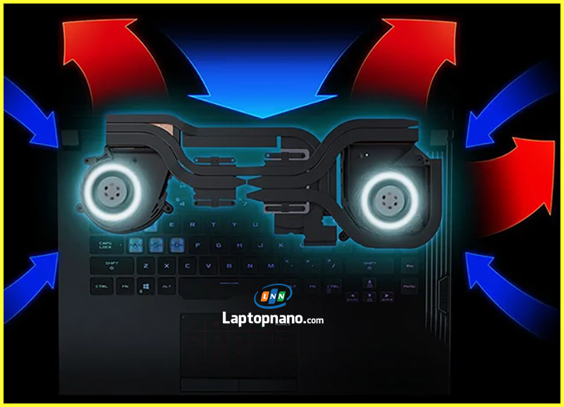 Laptop Asus Gaming ROG Strix G531GD-AL034T Core i7-9750H trang bị Hệ thống tản nhiệt hiệu quả: