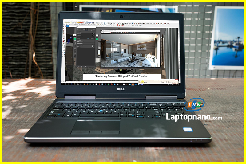 Laptop Dell Precision 7720 Core i7-7820HQ trang bị màn hình ips 4k siêu nét