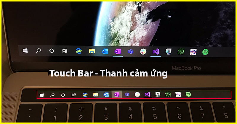 Laptop Apple MacBook Pro 2018 13 inch Touch Bar MR9Q2 Core i5-8259U trang bị Touch Bar Tiện Lợi 1