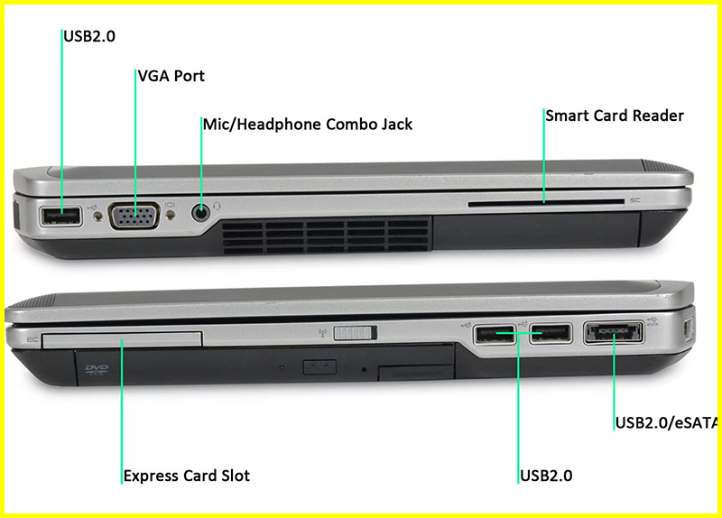 Laptop Dell Latitude E6430, Core i5-3320M trang bị Cổng Kết Nối Đa Dạng 1