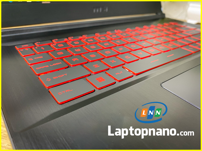 Laptop MSI GF63 Thin 10SC Core i7 10750H trang bị Bàn phím Led đỏ nổi bật