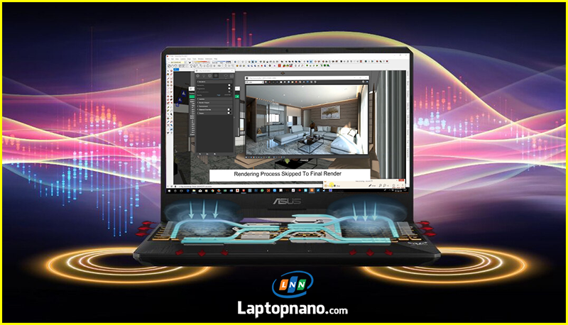 Laptop Asus TUF FX505GT-HN111T Core i5-9300H trang bị Hệ thống tản nhiệt hiệu quả: