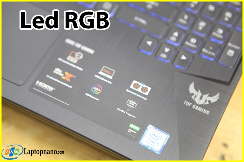 Laptop Asus TUF FX505GT-HN111T Core i5-9300H trang bị Trang bị Led phím RGB