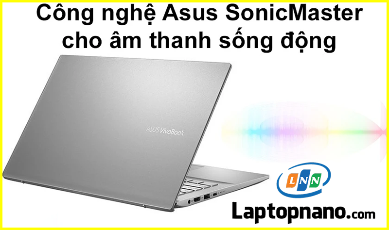 Laptop Asus Vivobook M413IA-EK480T Ryzen 5-4500U trang bị Âm thanh sống động với công nghệ SonicMaster