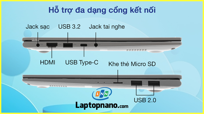 Laptop Asus Vivobook X515EA-BQ993W i5-1135G7 trang bị Kết Nối Đa Dạng