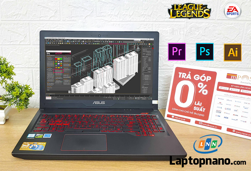 Laptop Asus FX503VD-E4082T Core i5-7300HQ Trang bị Card đồ họa NVIDIA GeForce GTX 1050 mạnh mẽ