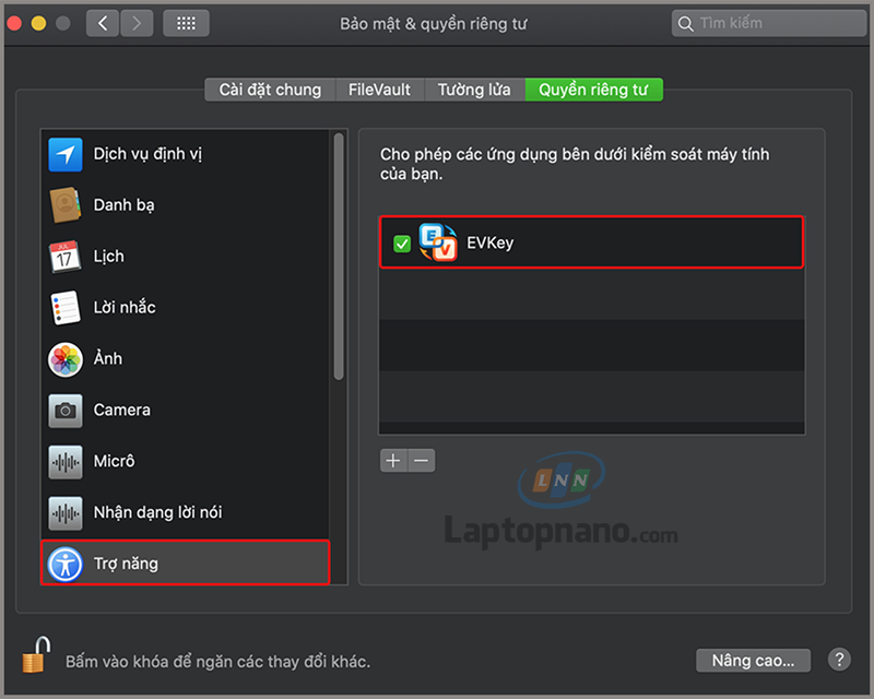 Evkey không tương thích với hệ thống