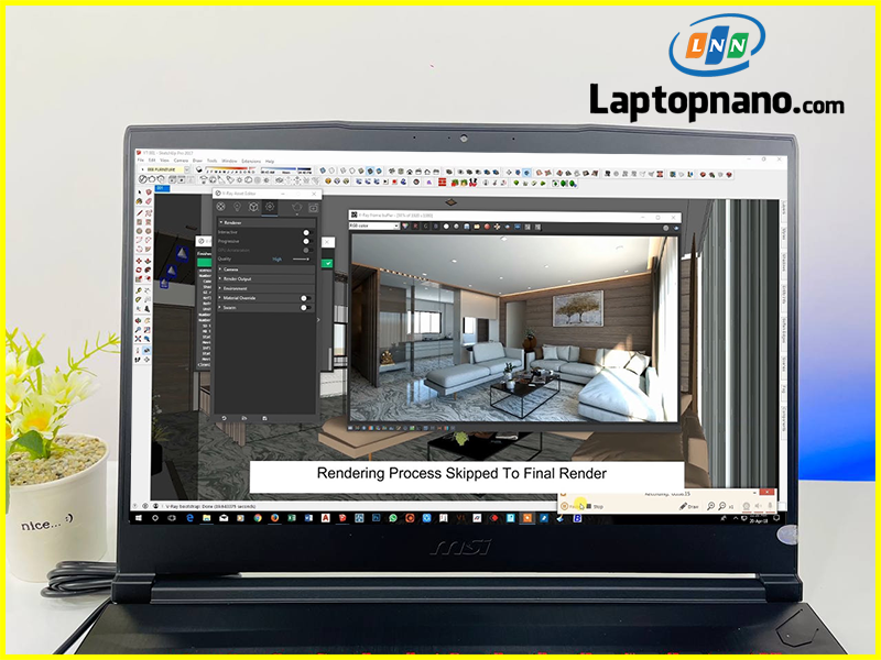 Laptop MSI GF63 Thin 10SC Core i7 10750H trang bị Màn hình 15.6 Full HD