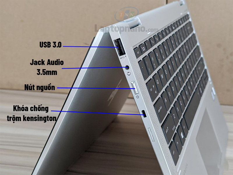 HP Elitebook 1040 G6 X360 Core i5 8250U đầy đủ cổng kết nối bên trái