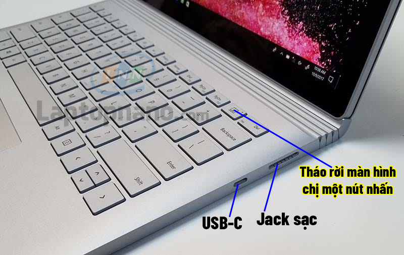 Microsoft Surface Book 2 13.5 inch intel Core I7 8650U tháo màn hình chỉ với một nút nhấn