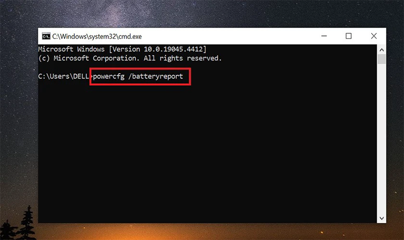 Kiểm tra số lần sạc pin laptop