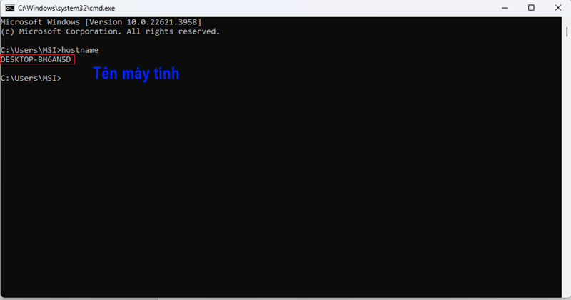 Cách xem tên máy tính trên Windows bằng lệnh Command Prompt-2