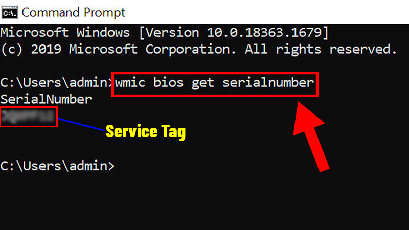 Check Service Tag Dell trực tiếp trên laptop