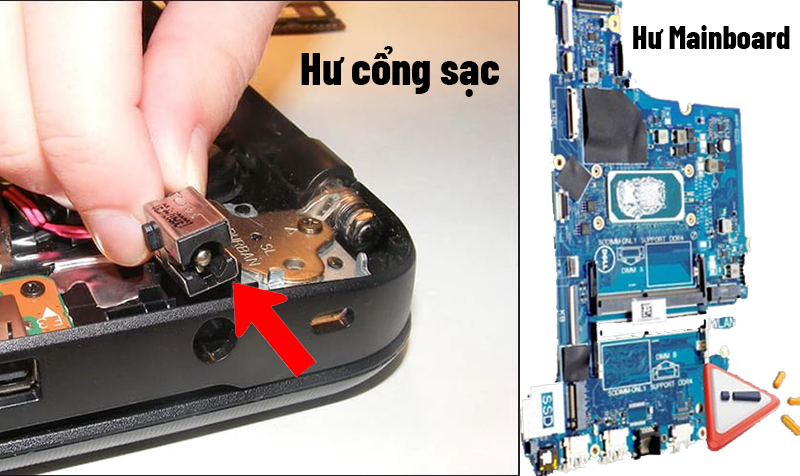 Cổng sạc hoặc mainboard bị lỗi